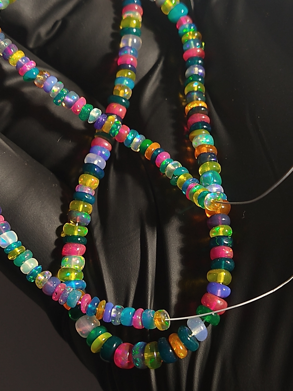Rainbow Opal Multicolor Beads Approximately 40 Carats